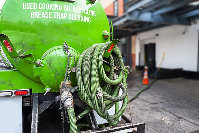 grease trap being pumped at a restaurant kitchen in Duarte